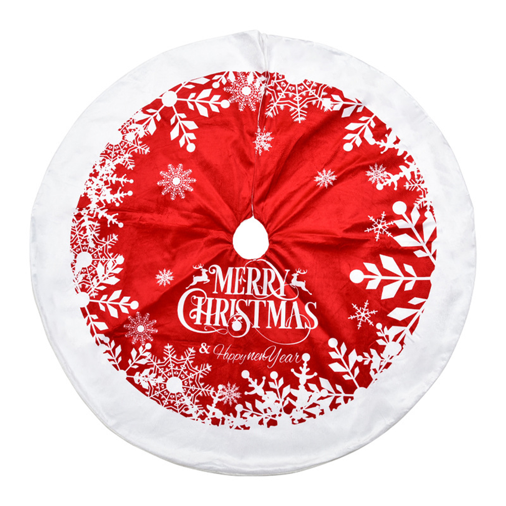 

Christmas Tree Skirt Printed Cloth Atmosphere Mat Party Home Decoration, 122cm, 501 Original