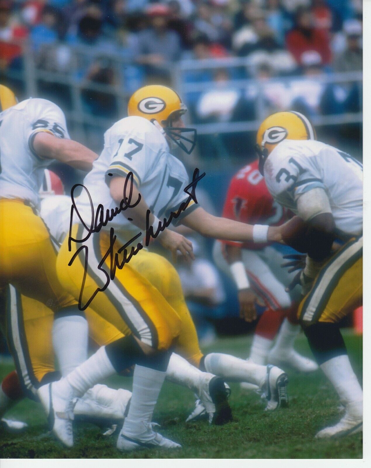 David Whitehurst #0 8x10 Signed Photo Poster painting w/ COA Green Bay Packers -