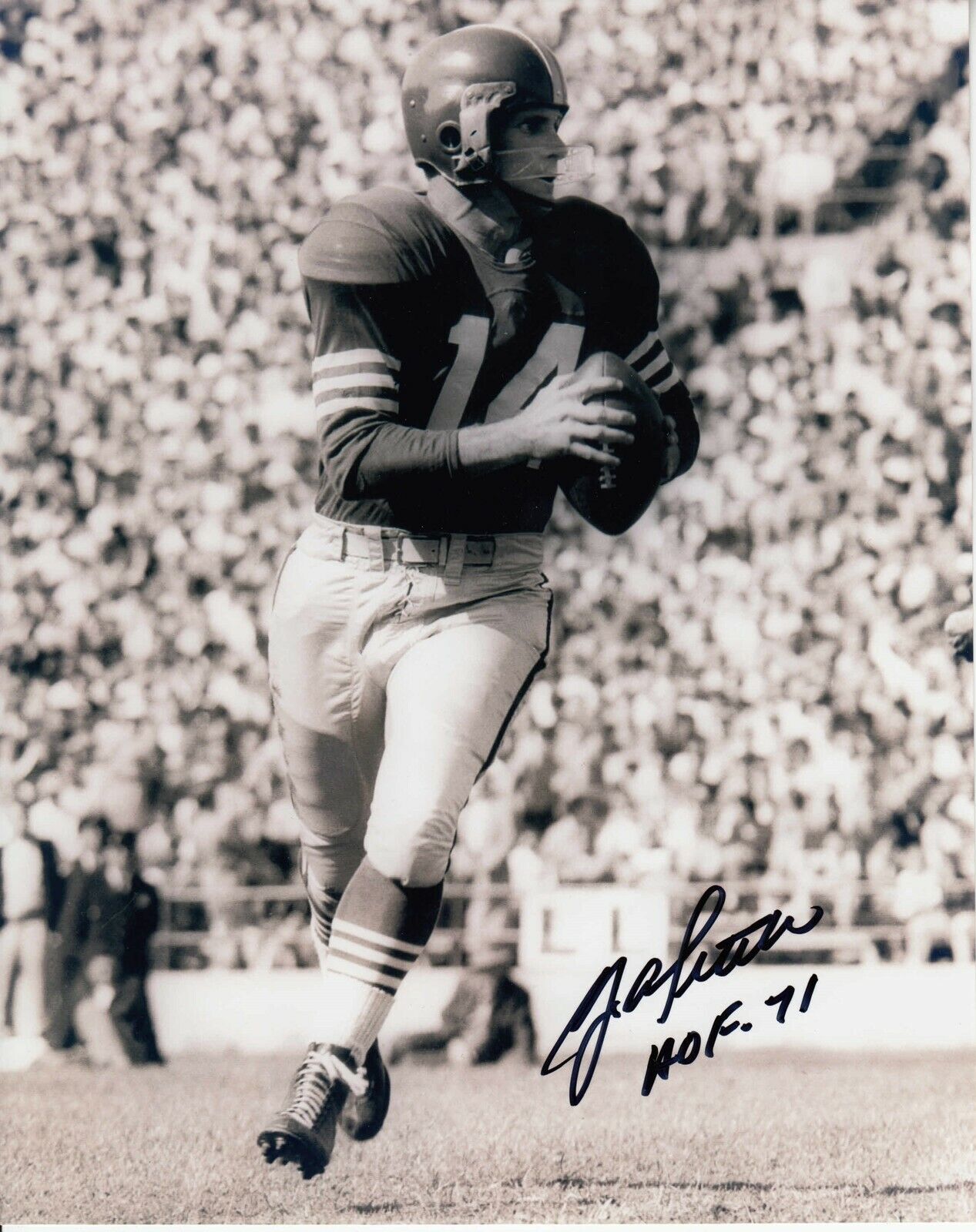 Y A Tittle #0 8x10 Signed w/ COA San Francisco 49 ers 032419