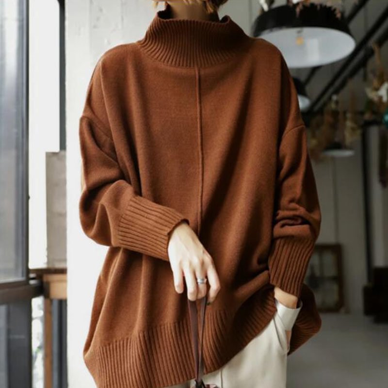 Fashion Loose Half Turtleneck Sweater