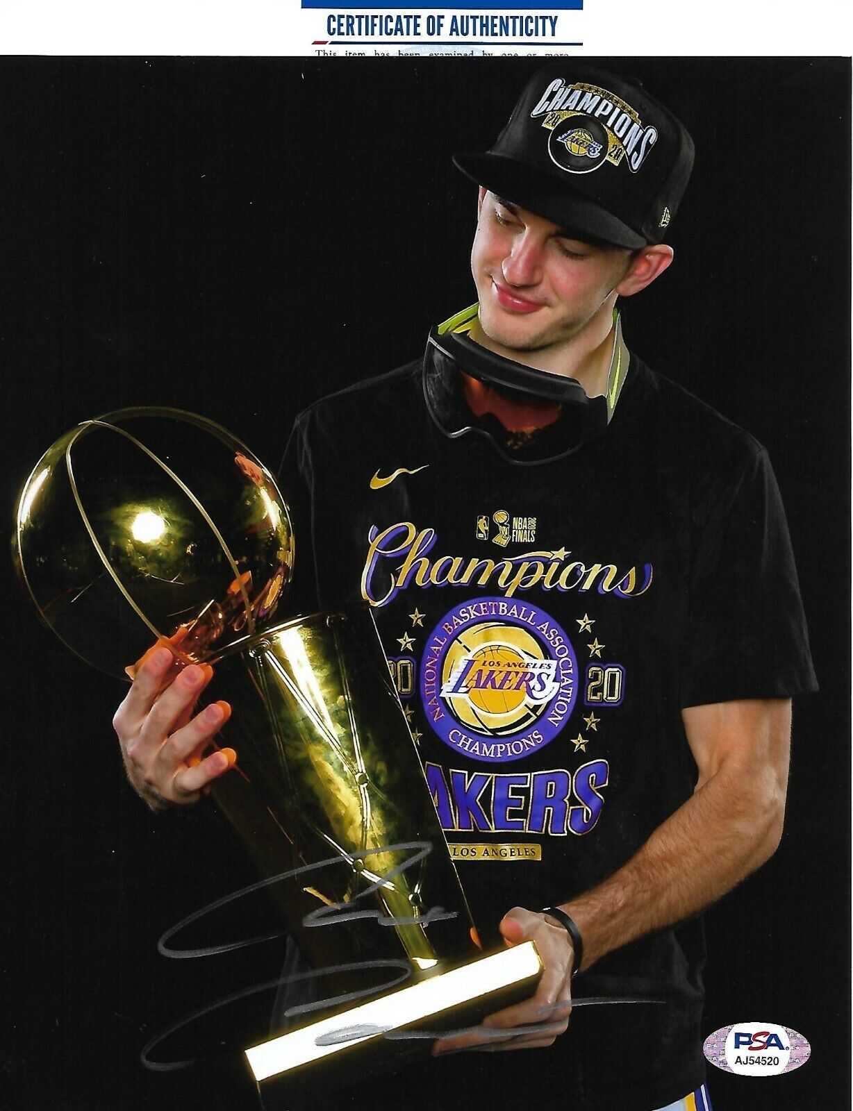 ALEX CARUSO signed autographed L.A LAKERS, Trophy 8X10 Photo Poster painting w COA PSA AJ54520