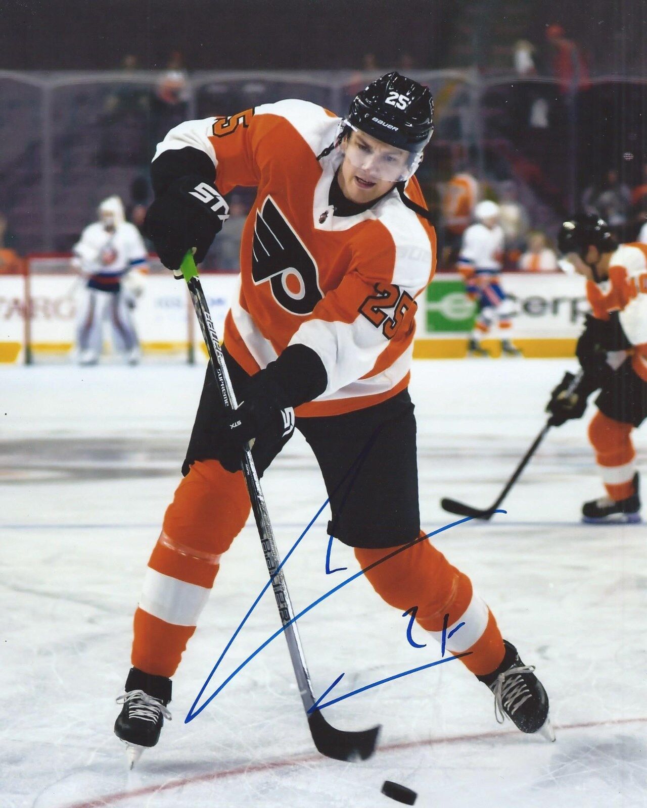 James van Riemsdyk Signed 8x10 Photo Poster painting Philadelphia Flyers Autographed COA