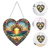 (US Only)Sunrise 2D Flat DIY Diamond Art Suncatcher Diamond Art Pendant for Home Decor