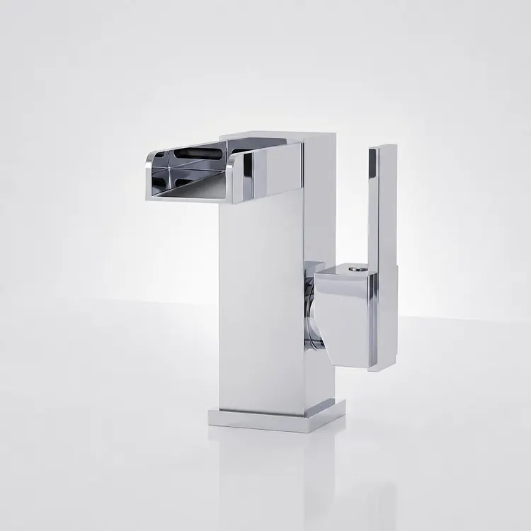 EVERSTEIN Waterfall Single-Hole Bathroom Sink Faucet Polished Chrome