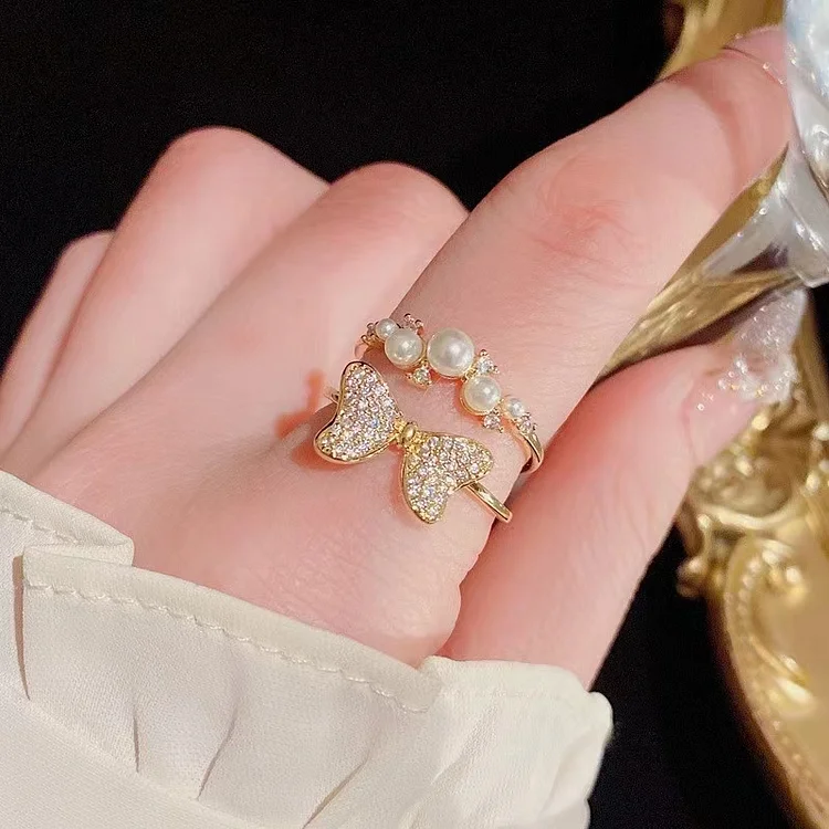 Sweet Pearl Butterfly Ring KERENTILA
