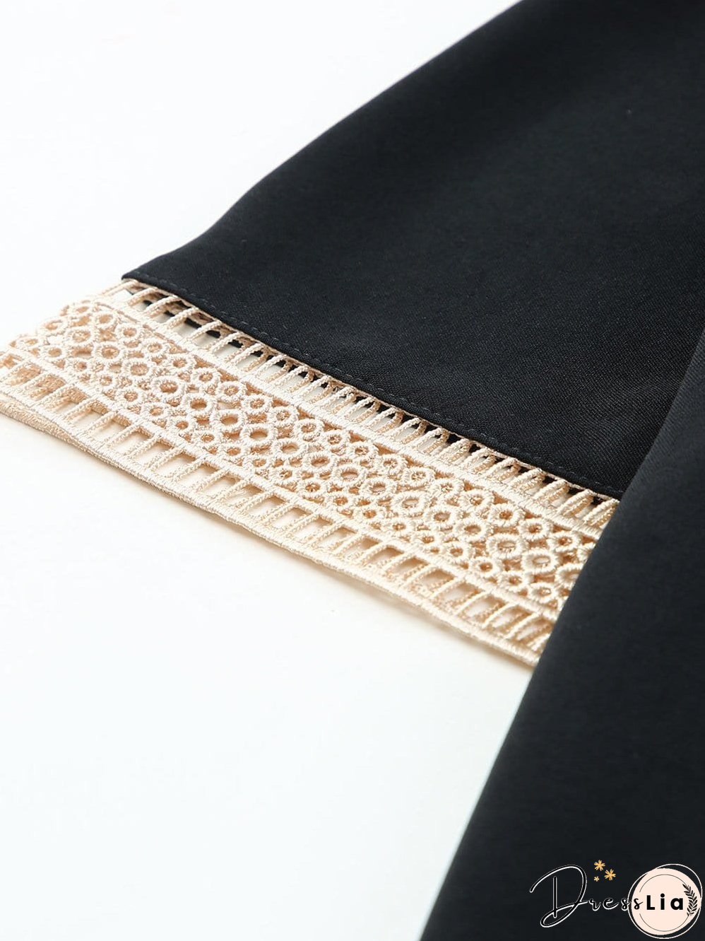 Office-Appropriate Lace Trim Blouse