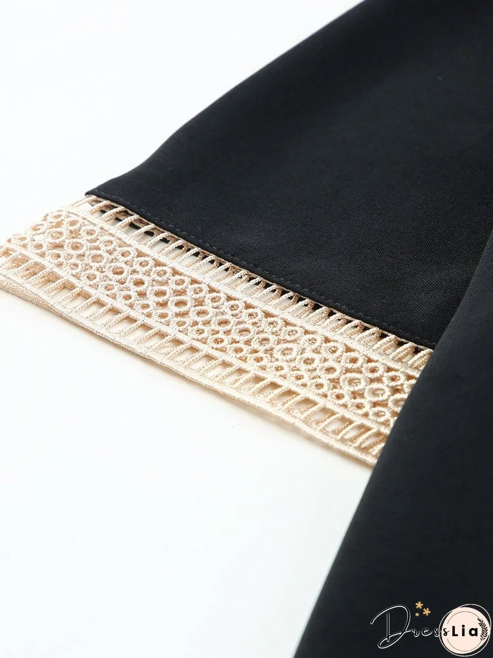 Office-Appropriate Lace Trim Blouse