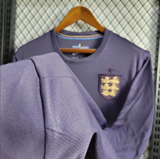 2024 England Away Long Sleeve Soccer Jersey Thai Quality