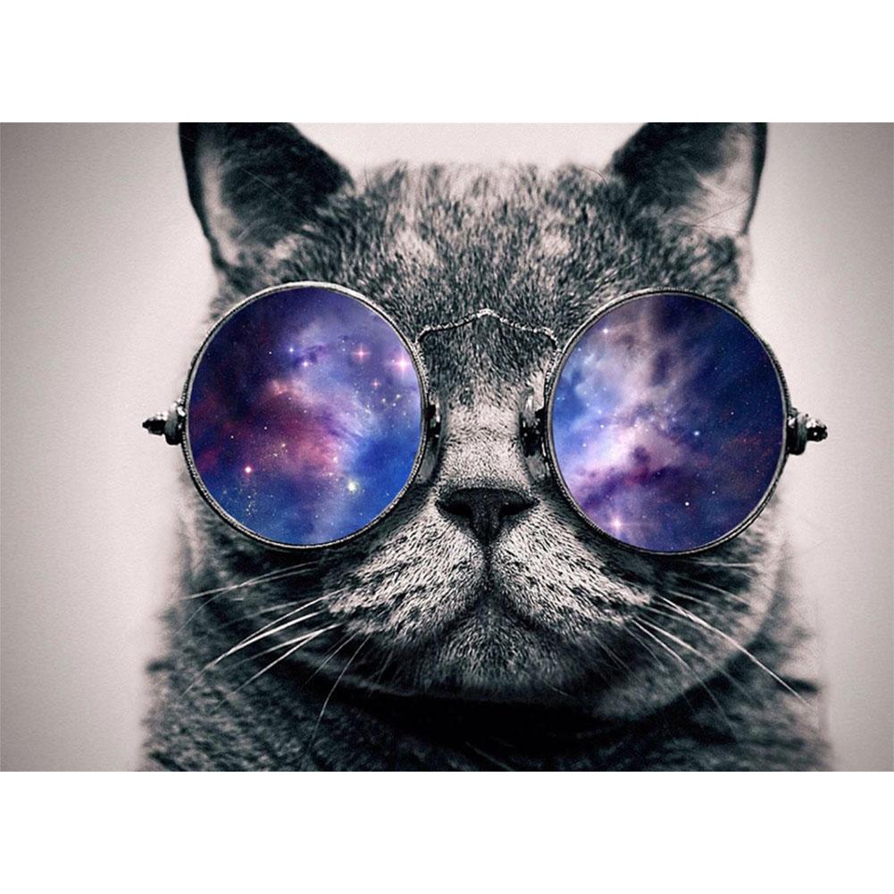 

40x50cm - Paint By Numbers Glasses Cat, 501 Original