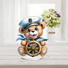 Diamond Painting Acrylic Sailing Bear Desktop Ornaments for Home Decor