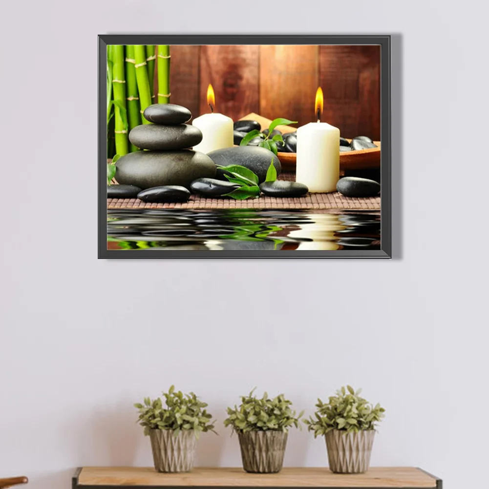 Full Round Diamond Painting 40*30cm - Zen Pebbles