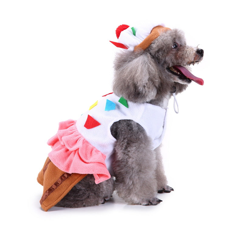 Christmas/Halloween Cake Cupcake Dog Puppy Costume Pet Suit (With Hat)