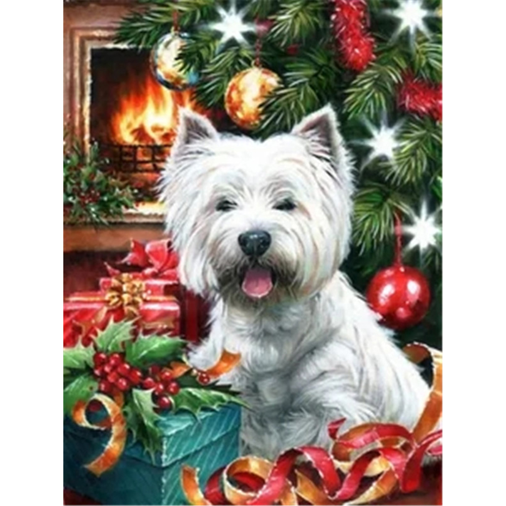 

Christmas Puppy - Round Drill Diamond Painting - 30*40CM, 501 Original