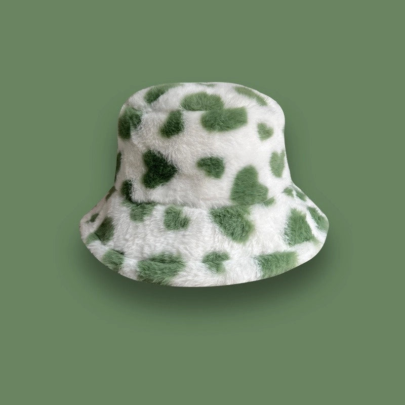 Women’s Vintage Style Heart Shape Curved Eaves Bucket Hat