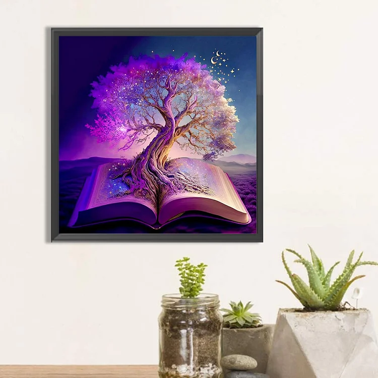 Diamond Painting Book Tree Full Round Embroidery Landscape - Temu
