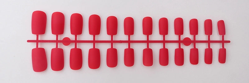 Solid Color Long Square Head Frosted Nail Art Patch Wearing Nail Piece Semi-finished Fake Nail Multicolor Strip Nail Art