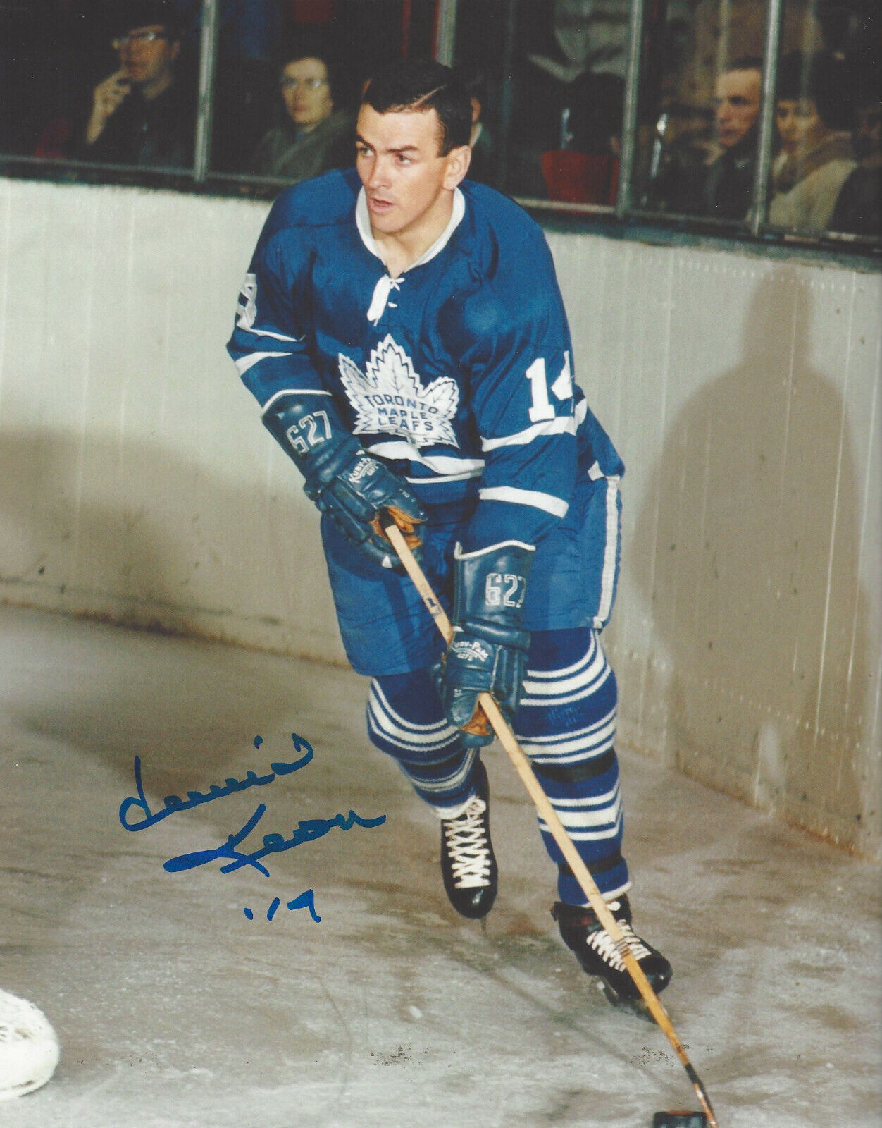 TORONTO MAPLE LEAFS DAVE KEON SIGNED AUTHENTIC 8X10 Photo Poster painting D w/COA NHL HOF