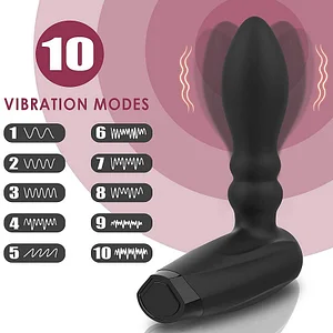 Wireless Remote Control Inflatable Expansion Prostate & Masturbation Vibrator – Silicone Waterproof