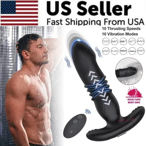 pornhint Pornhint Vibrating Thrusting Prostate Massager Vibrator Dildo Sex Toys Anal Butt Plug Men