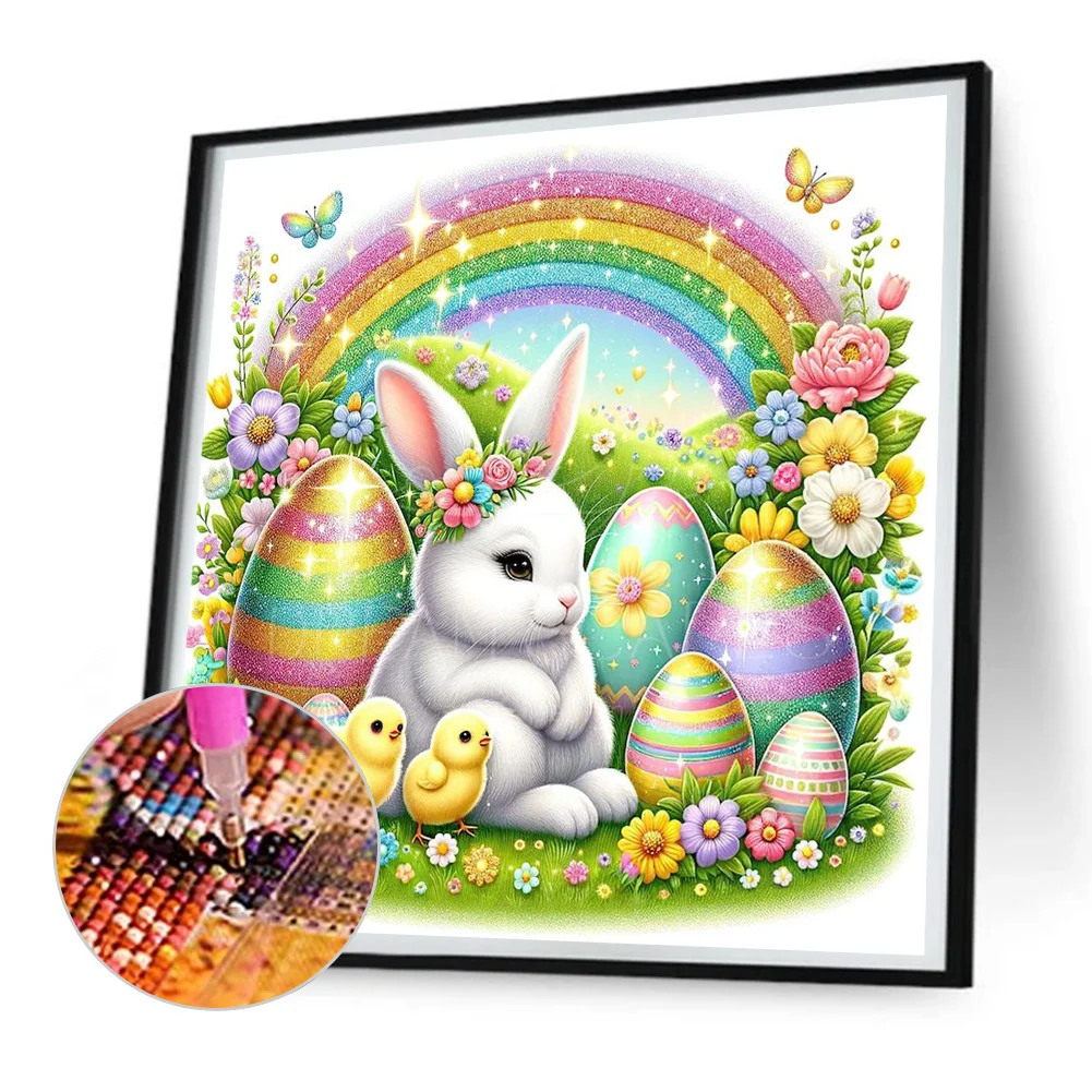 Diamond Painting - Full Round Drill - Easter Rabbit(Canvas|30*30cm)