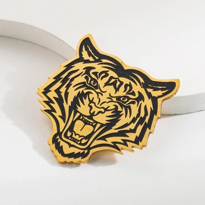 Vintage Style Animal Feather Flower 304 Stainless Steel Polishing Plating Unisex Brooches 1 Piece