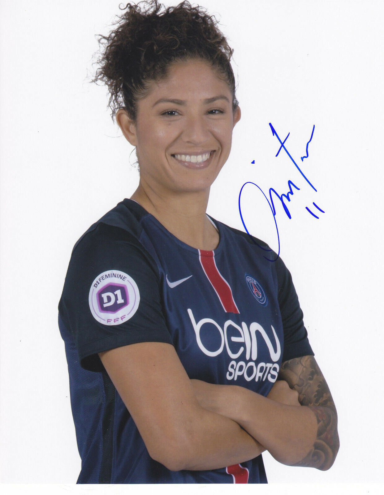 CRISTIANE SIGNED AUTOGRAPHED PARIS ST GERMAIN PSG BRAZIL SOCCER 8X10 PROOF