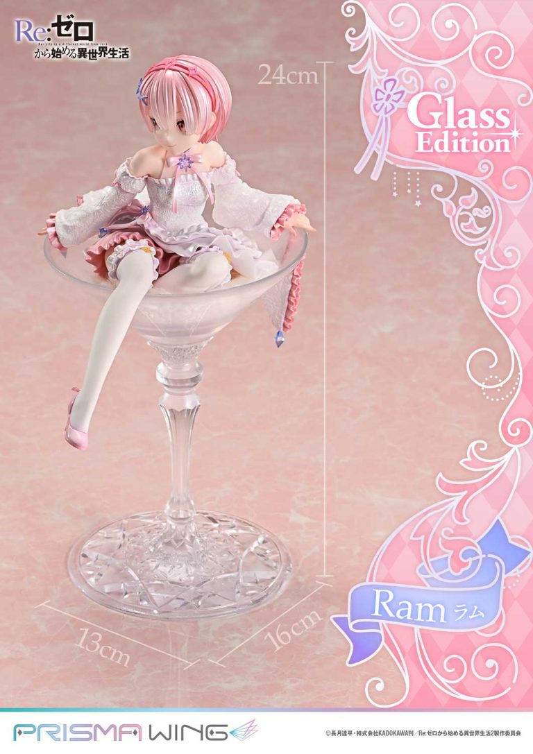 Prime 1 Studio & PRISMA WING - PRISMA WING Re:ZERO -Starting Life in Another World- Ram Glass Edition 1/7 Scale Pre-Painted Figure PWRZR-03P (Licensed) -