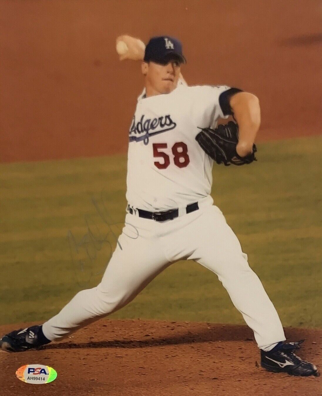 Chad Billingsley Signed L.A. Dodgers 8x10 Photo Poster painting PSA AH99414