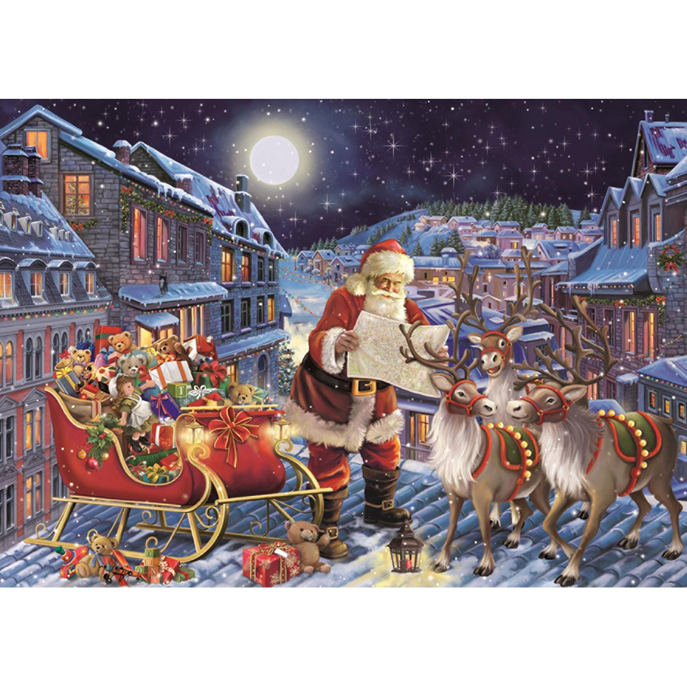 

Santa Claus - Round Drill Diamond Painting - 40*30CM, 501 Original