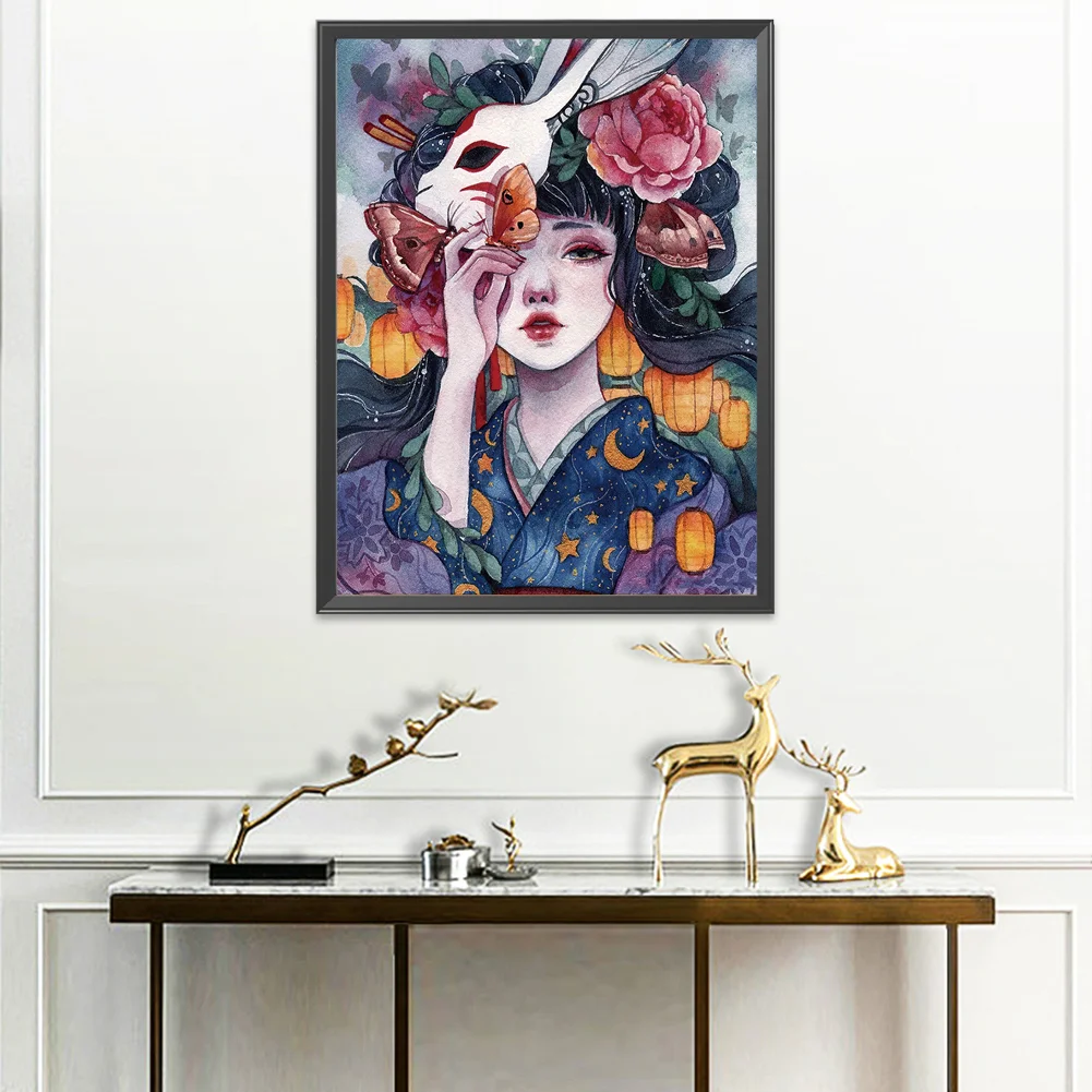 11ct Stamped Cross Stitch - Illustration Girl(50*41cm)