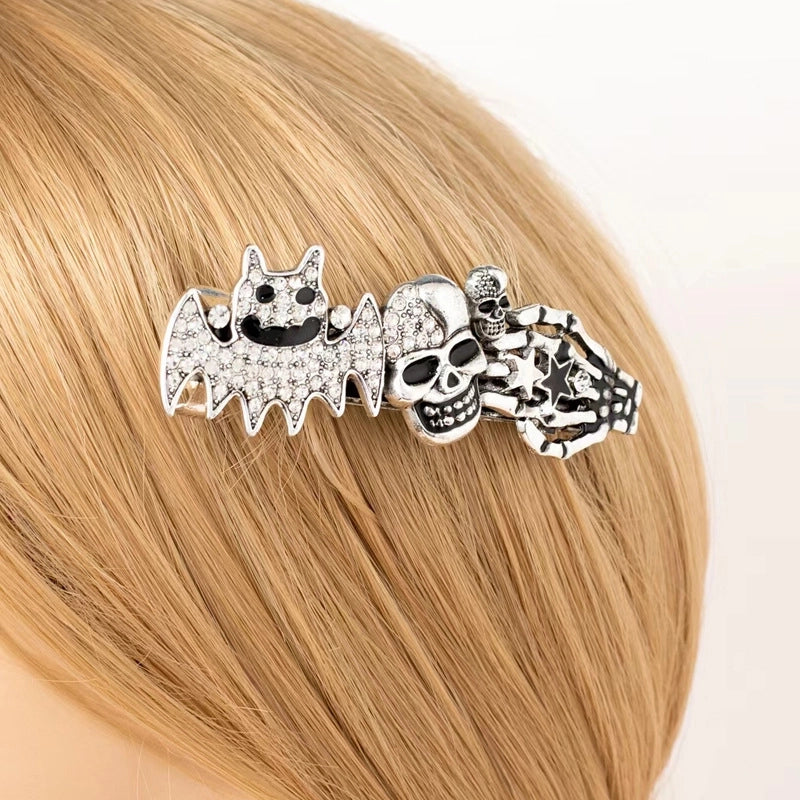 Halloween Exaggerated Women’s Pumpkin Alloy Inlay Zircon Hair Clip