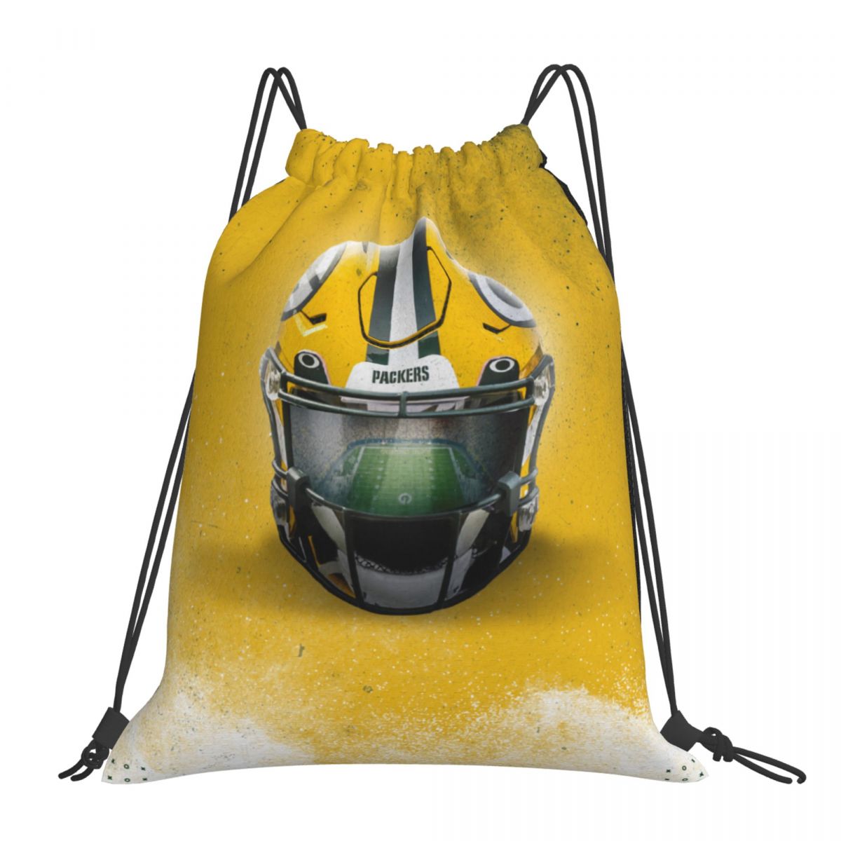 Green Bay Packers Helmet Waterproof Adjustable Lightweight Gym Drawstring Bag