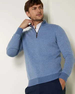 cornflower blue cashmere jumper