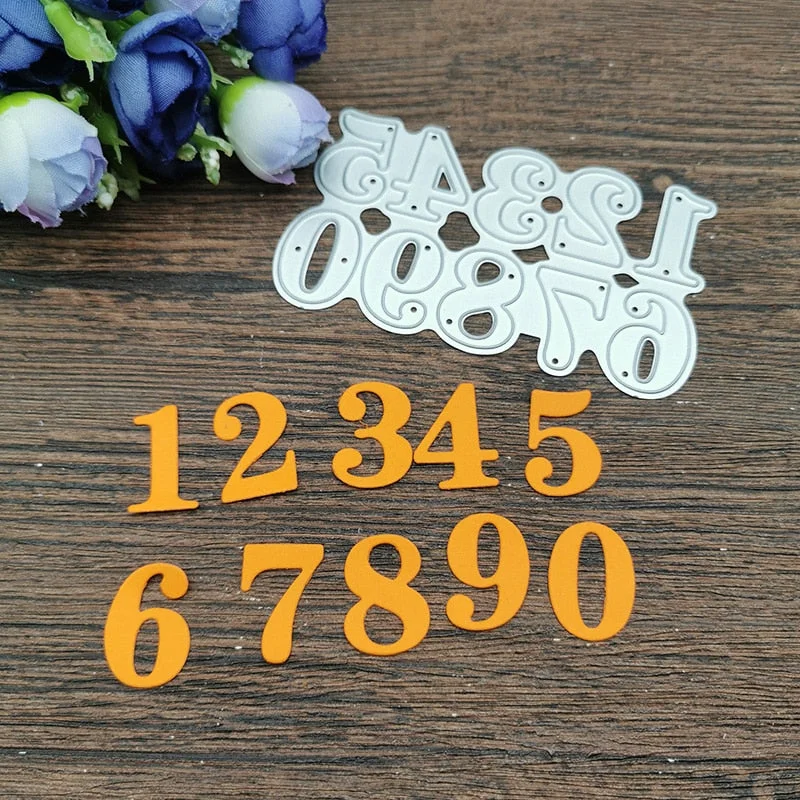1 Set 0-9 Numbers words Metal Cutting Dies Stencils For DIY Scrapbooking Decorative Embossing Handcraft Die Cutting Template