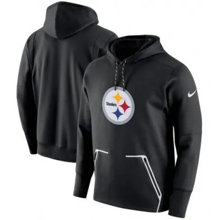 Men's  Pittsburgh Steelers Black Champ Drive Vapor Speed Pullover Hoodie