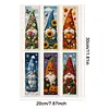 Gnome Seasons-14CT Stamped Cross Stitch Bookmark Single-Sided 20x30cm