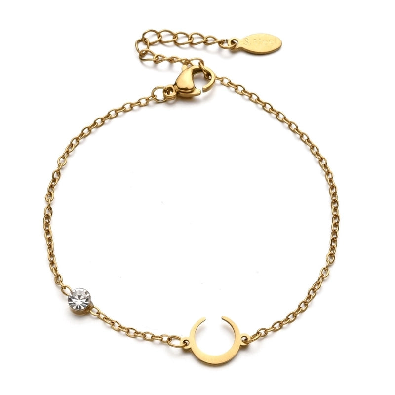 Basic Minimalist Classic Style Letter Hot Air Balloon Heart Shape 304 Stainless Steel Bracelets In Bulk