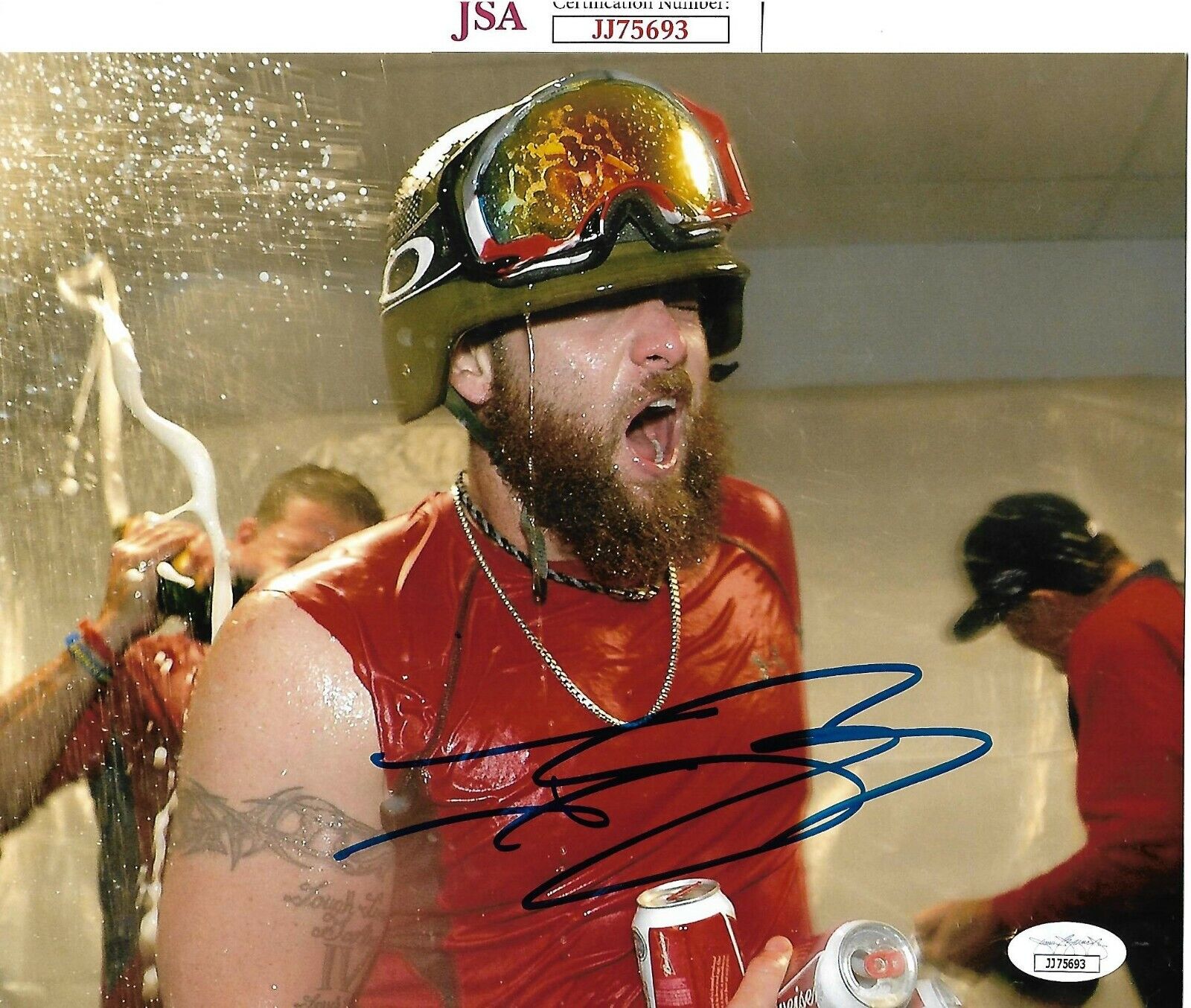 JONNY GOMES signed autographed BOSTON RED SOX WORLD SRIES 8X10 Photo Poster painting w/ COA JSA