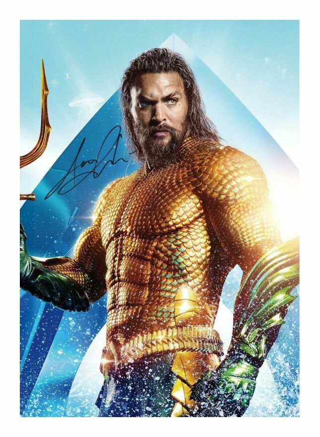 JASON MOMOA - AQUAMAN AUTOGRAPH SIGNED PP Photo Poster painting POSTER