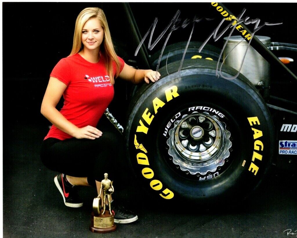 Megan Meyer Signed - Autographed Dragster Racing 8x10 inch Photo Poster painting