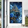 Diamond Painting-DIY Full Round Drill Castle Blue Roses(70*40 CM)