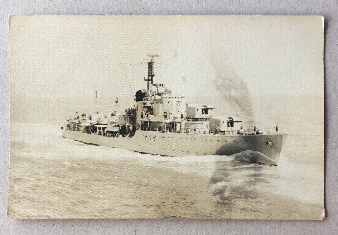 Old Royal Australian Royal Navy HMAS Tobruk (D37) destroyer real Photo Poster painting