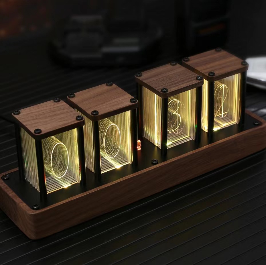 RGB Glow Clock, Quasi-Nixie Tube Clock, Free Assembly, Creative LED ...
