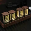 RGB Glow Clock, Quasi-Nixie Tube Clock, Free Assembly, Creative LED Digital Alarm Clock Timer