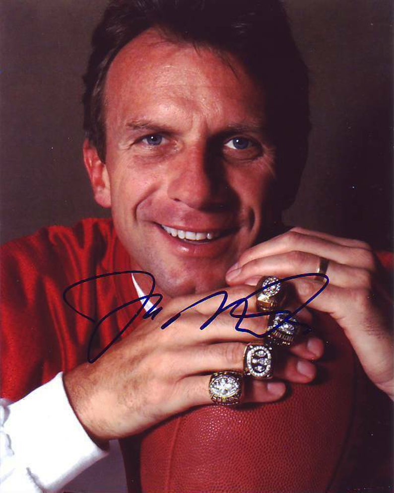 Joe montana signed autographed nfl san francisco 49ers super bowl rings Photo Poster painting