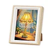 (17x22cm)Lamp DIY Pearl Painting Art Kits for Adults Home Wall Decor Pearl Art Painting With Wooden Frame