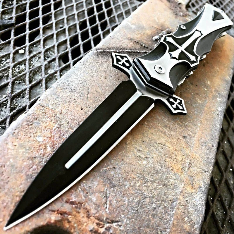 Celtic Cross Spring Assisted OTF Pocket Knife