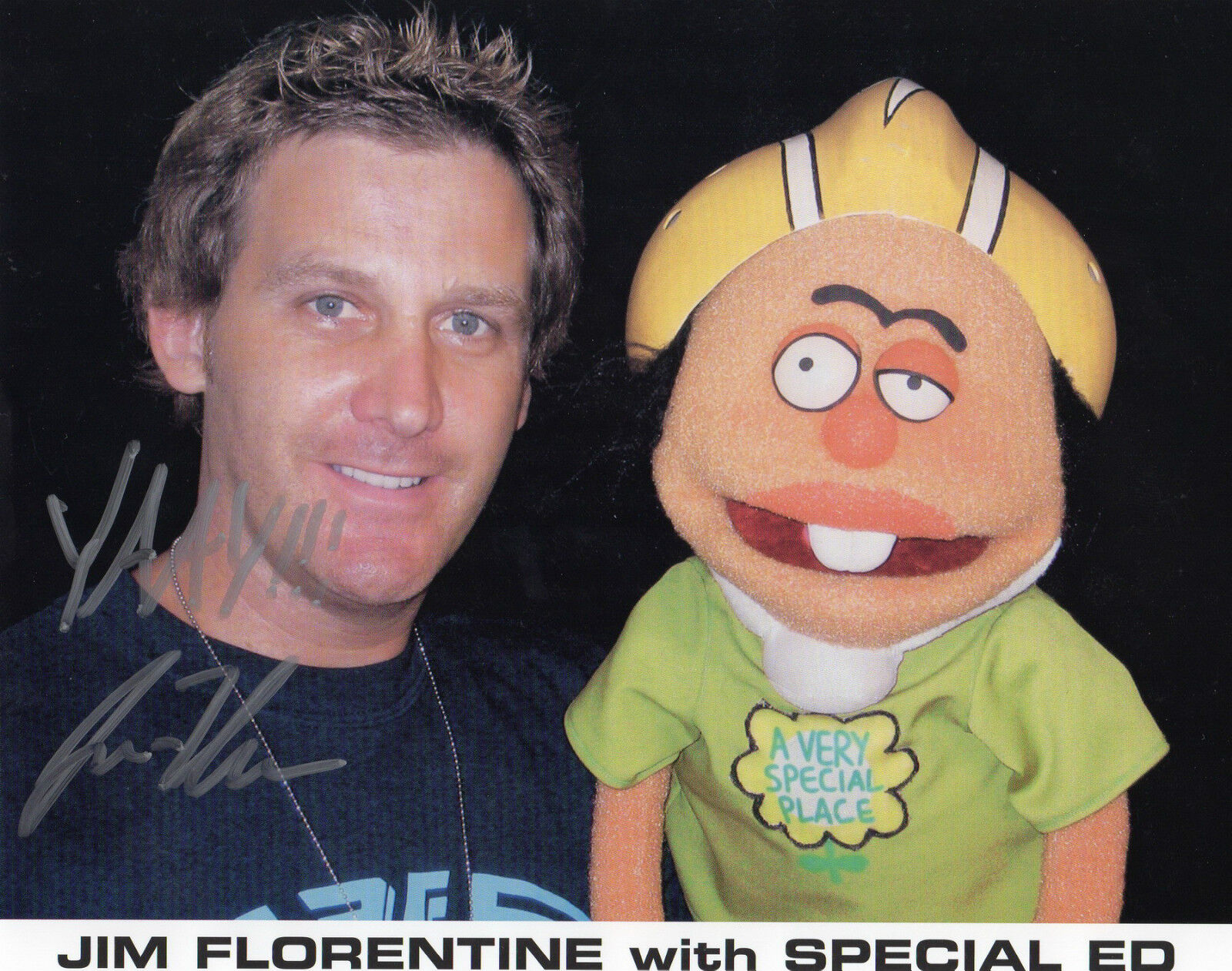 JIM FLORENTINE AUTOGRAPHED Photo Poster painting VENTRILOQUIST