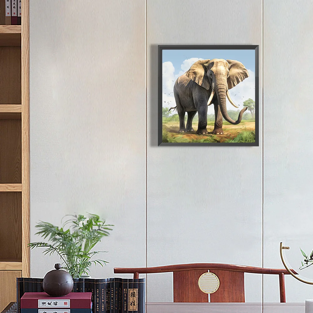 Diamond Painting - Full Round Drill - Elephant(Canvas|35*35cm)