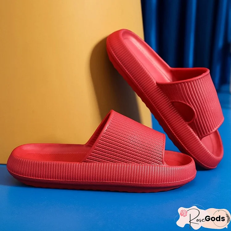 Thick Platform Home Slippers Indoor Sandals Bathroom Anti-Slip Cloud Slippers Soft Home Shoes